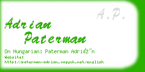 adrian paterman business card